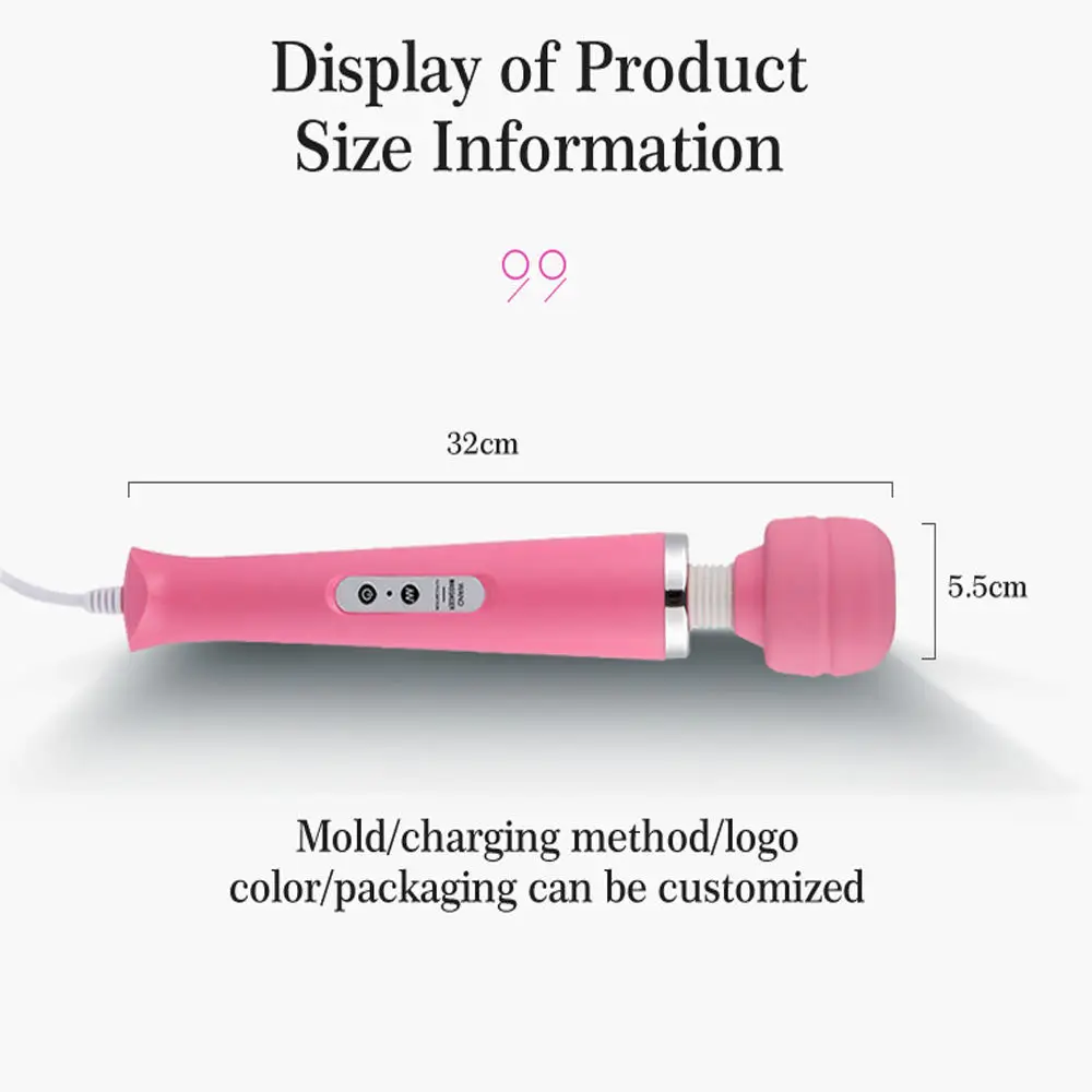 Factory Direct Online Hot Sale Adult Toy AV Wand Towline AV Vibrator Water Proof AV Massage Stick