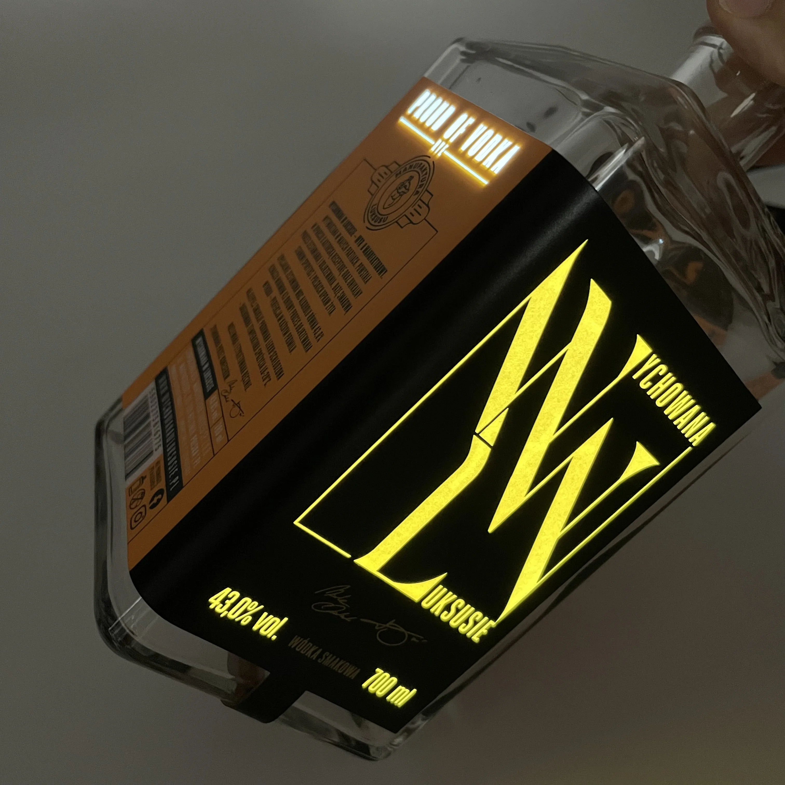 High brightness Luminous EL labels for advertising display LED bottle label sticker customization light up your brand