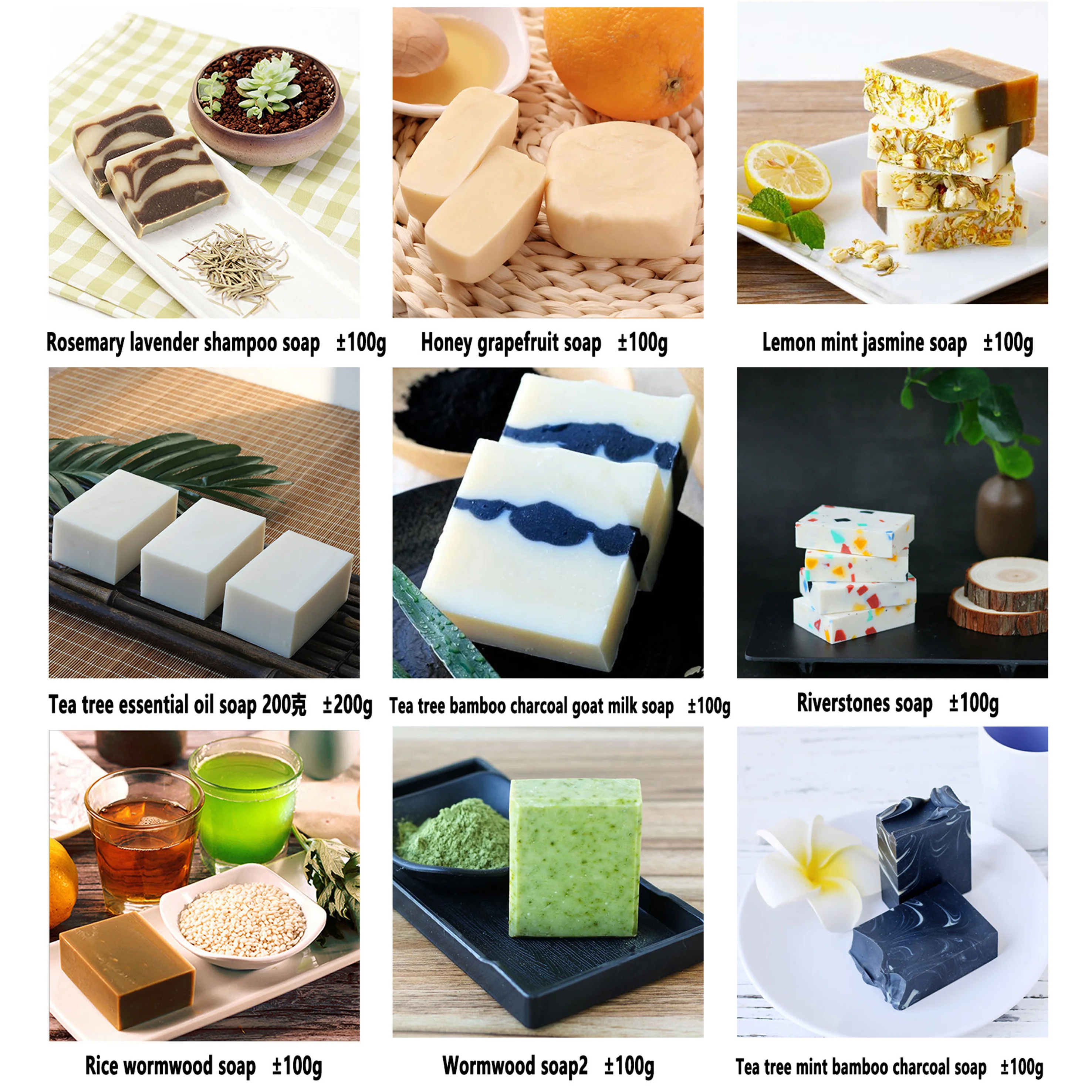 Handmade Cold Pressed Soap Deep Cleansing Moisturizing Face Washing Handmade Ginseng Agate Soap