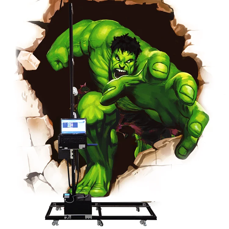 Robotic AI Laser 3D/5D/6D Effect Vertical Touchscreen Wall Inkjet Printer Wall Drawing Robot