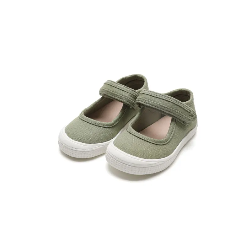 Babyhappy Factory Wholesale Cheap price Kids Children Color Low Top Walking Strap Canvas Casual Shoes