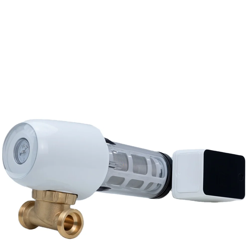 Spin down water sediment filter with SS316 mesh 40 micron auto controller universal installation 1 inch fitting adaptor