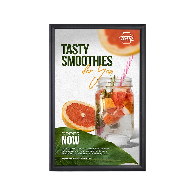 A1/A2/A3/A4 Metal Poster Snap Frame for Indoor Outdoor Wall Mounted Picture Poster Photo Frame Metal Aluminum frame