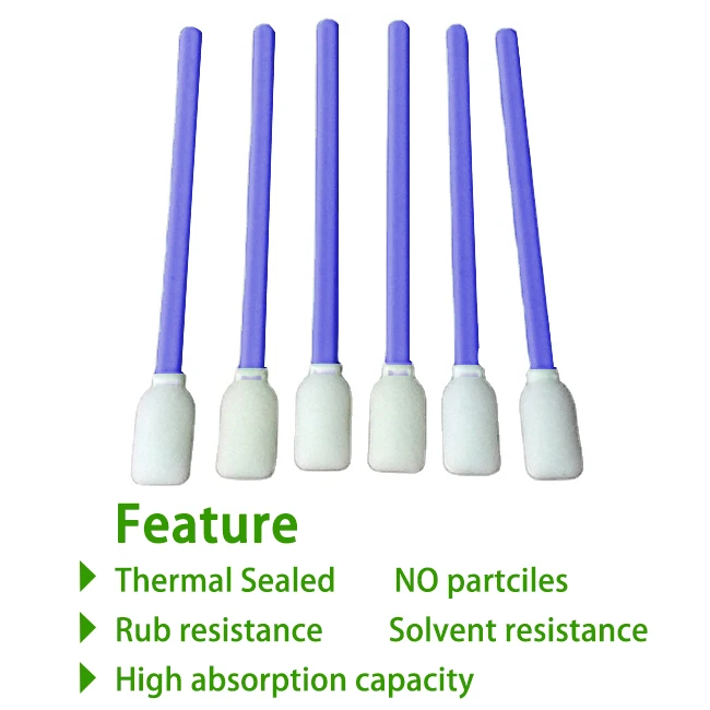 
Cleanroom Lint Free High Absorption Foam Head Soft Tip Clean Camera Lens Printer Swab 