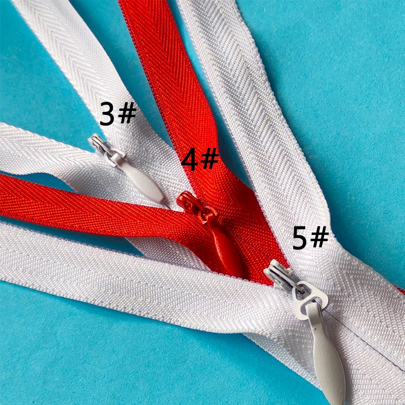 Custom #3 #4 #5 Close End Colorful Nylon Invisible Zipper Roll For Garments Pants Or Dress Skirt Nylon Zip Tape