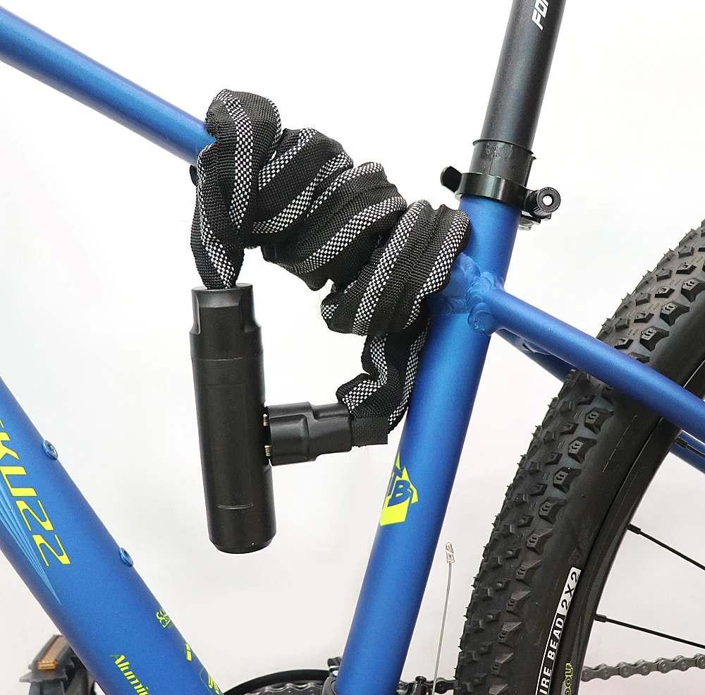 High quality chain lock with reflective security anti theft bicycle lock heavy duty bicycle bike chain lock