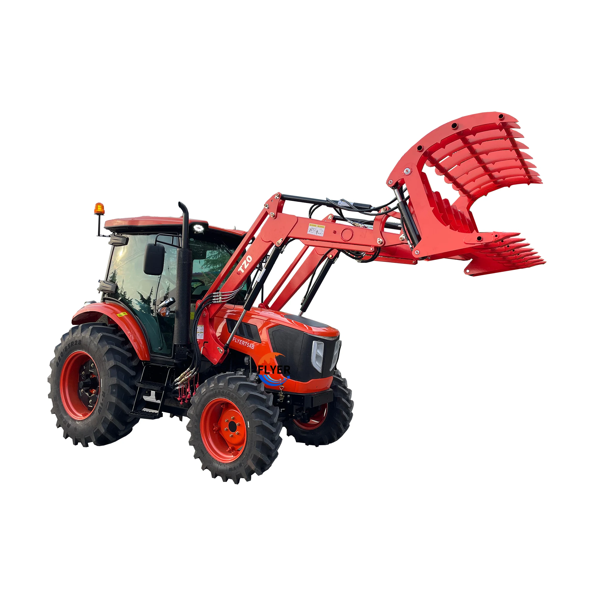 Agriculture Tractor Red Color 75HP 4WD Farming For Sale