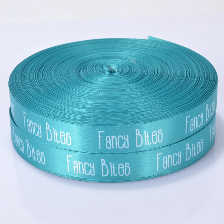 Cheap custom printed logo personalized polyester ribbon