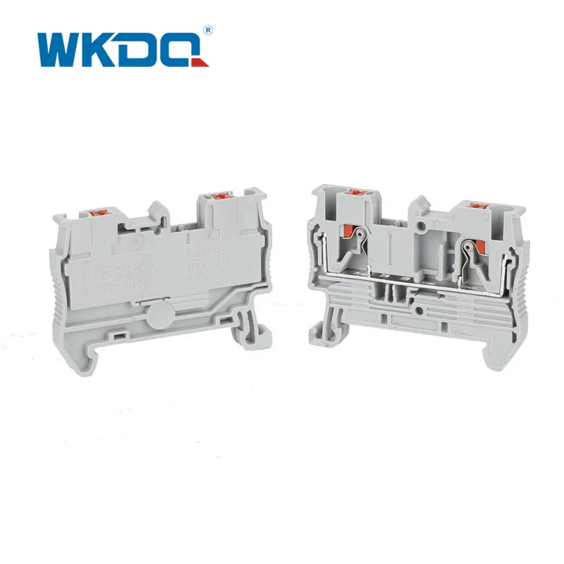 JPT2.5  push in terminal wire connector combined push in spring quick wiring din rail terminal block JPT2.5  terminal blocks