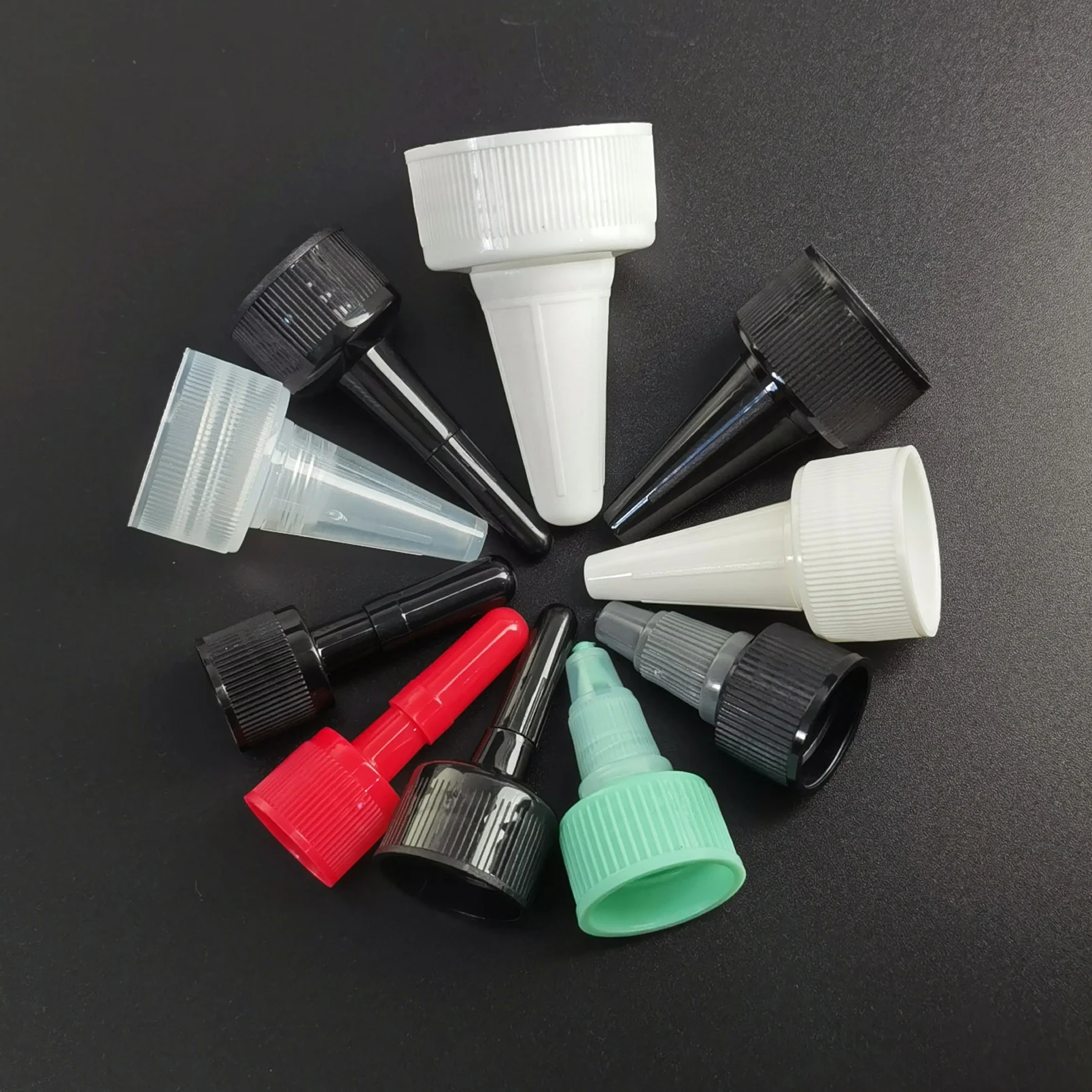 24/410 Long Nozzle Dropper Cap 24mm DIN 20/410 Plastic Twist Top Cap