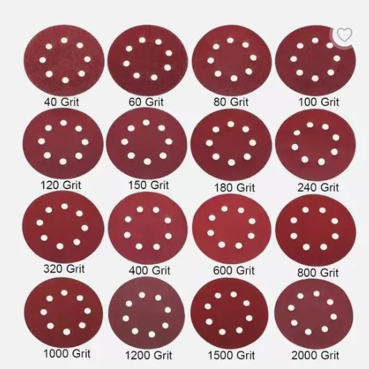 5 Inch  40#  sandpaper disc with 8 holes Sanding paper Disc Abrasive Paper  Long-lasting