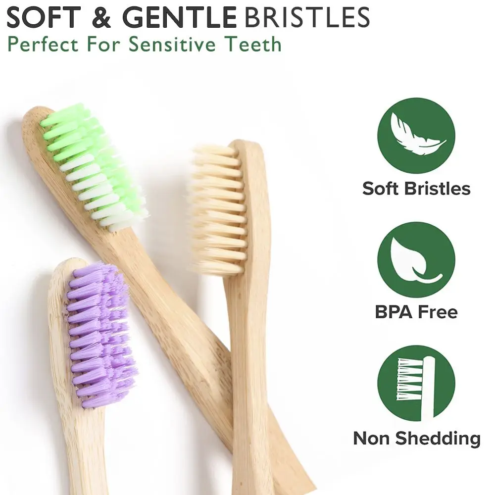 CE Approved Eco- friendly Charcoal Bristles OEM Bamboo Toothbrush with Customized Packing and Logo