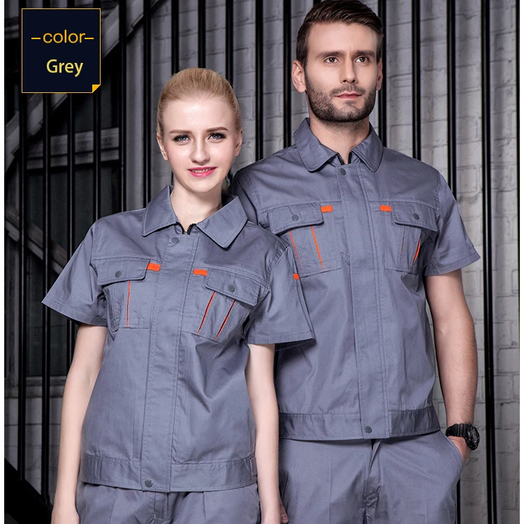 Summer Thin Work Clothing Sets short Sleeve Shirt+Pants professional engineer workwear uniform
