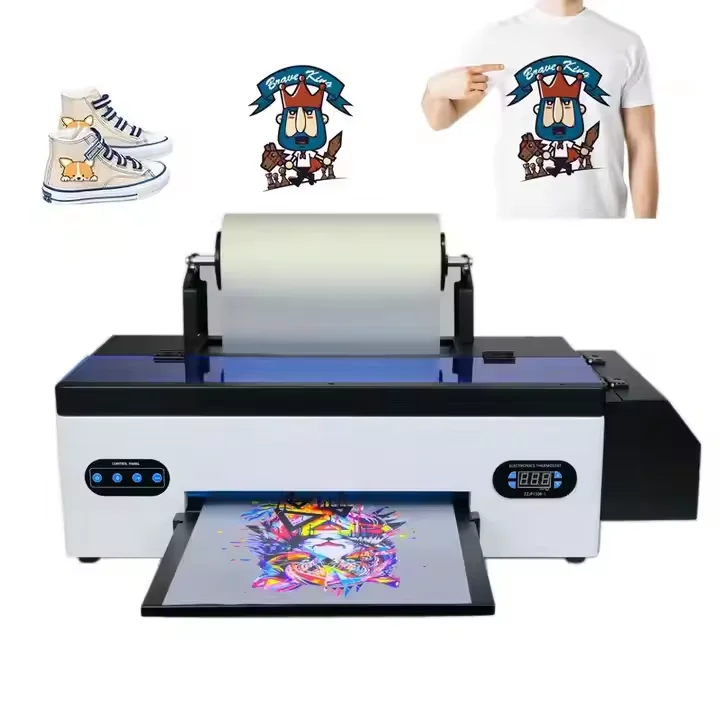 L1800/DX5/R1390 small pet film t shirt textile printing machine a3 DTF flatbed printer and dtf dryer for dtf