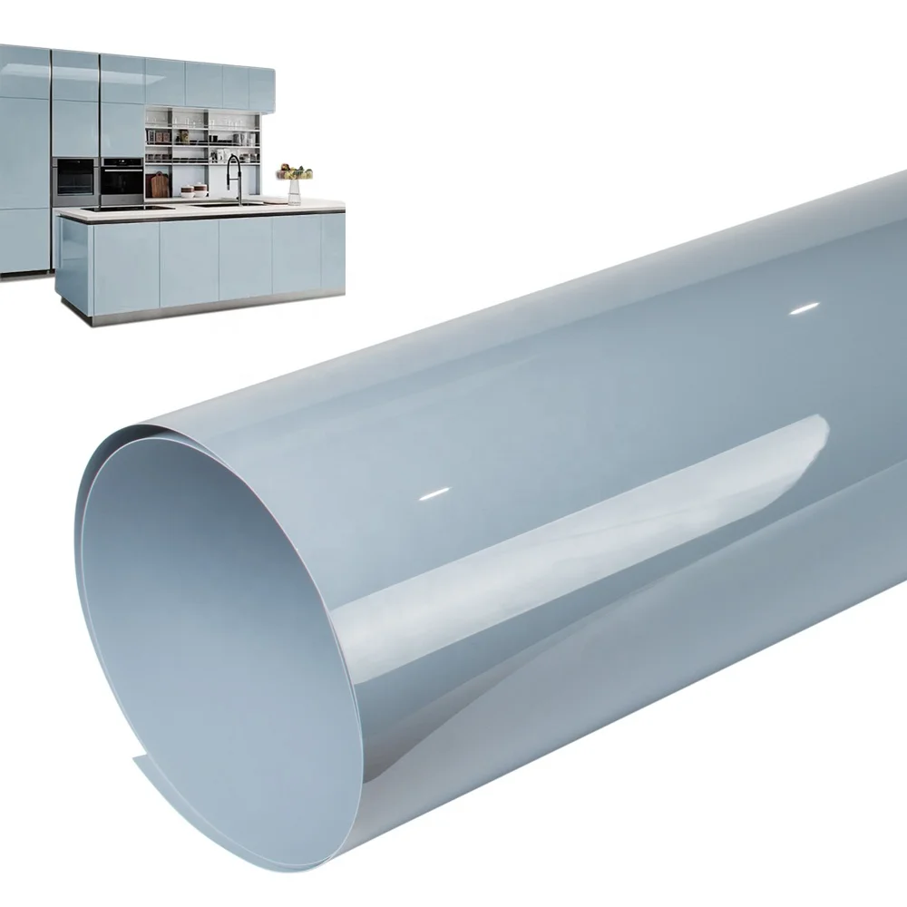 Plastic PETG Film Anti-Scratch Flexible  High Gloss Plastic Color PET Sheet PETG Sheets Rolls Laminated On MDF