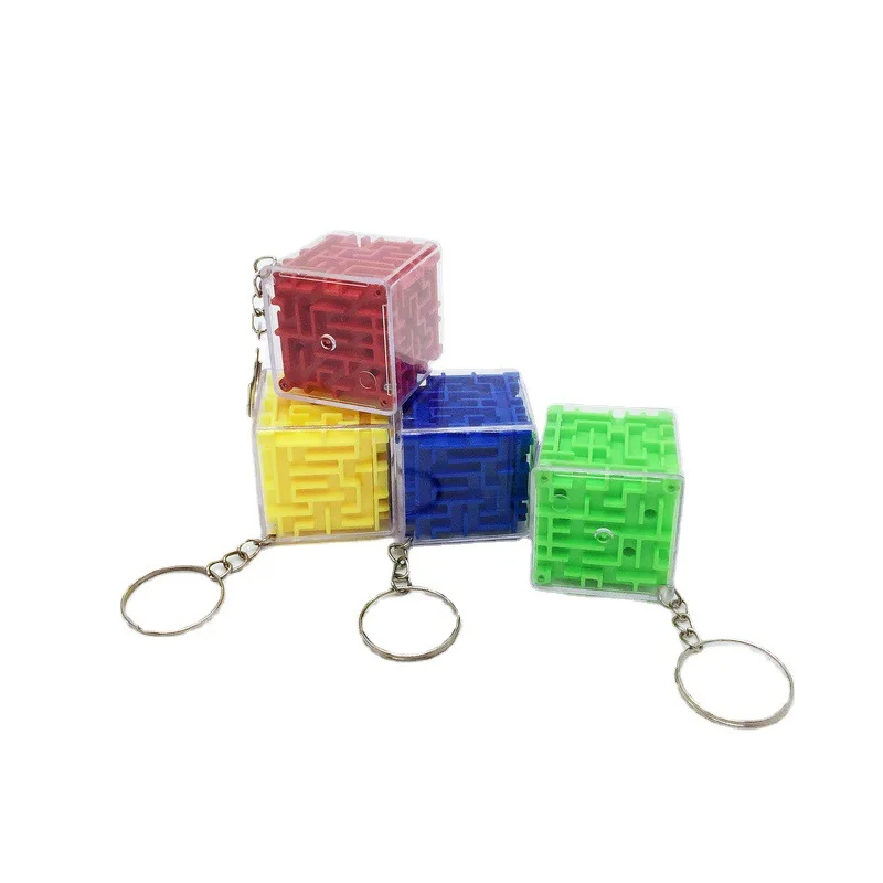 Factory Creative 3D Small Mini Maze Game Puzzle Early Education Keychain Toy For Kids