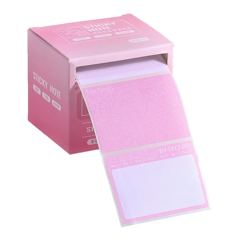 Sticky note tabs Pull-out type Full viscosity promotional cute memo pads stationery wholesale