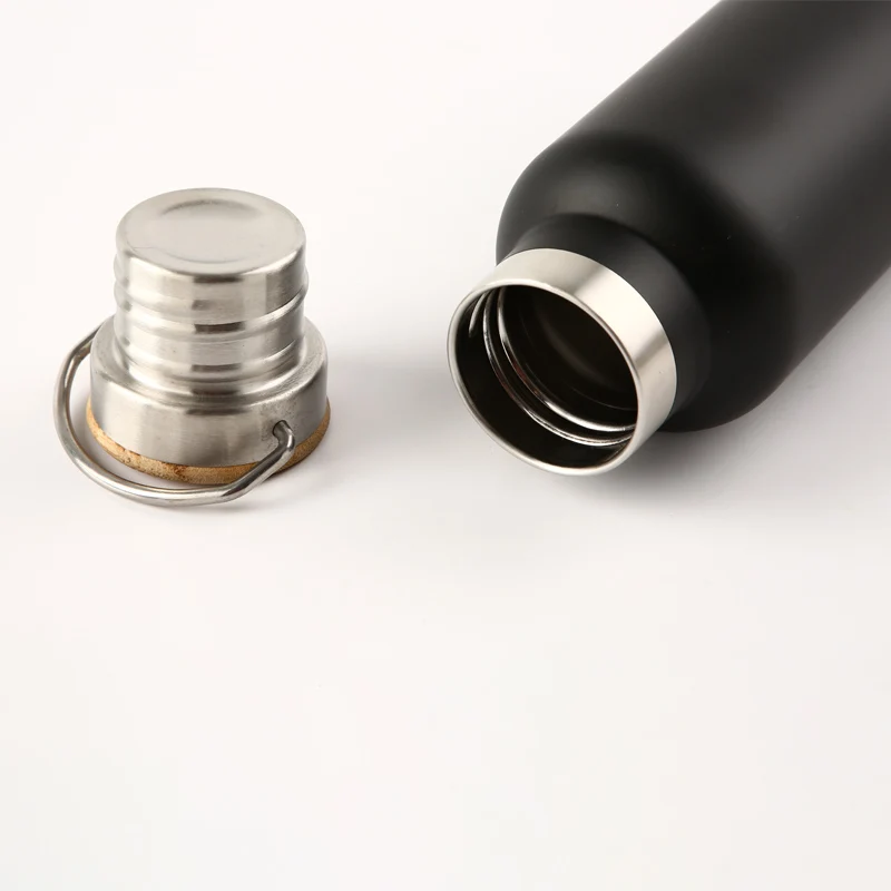 Wholesale Custom Size Stainless Steel Portable Thermos Bottle Modern Water Bottle With bamboo lid