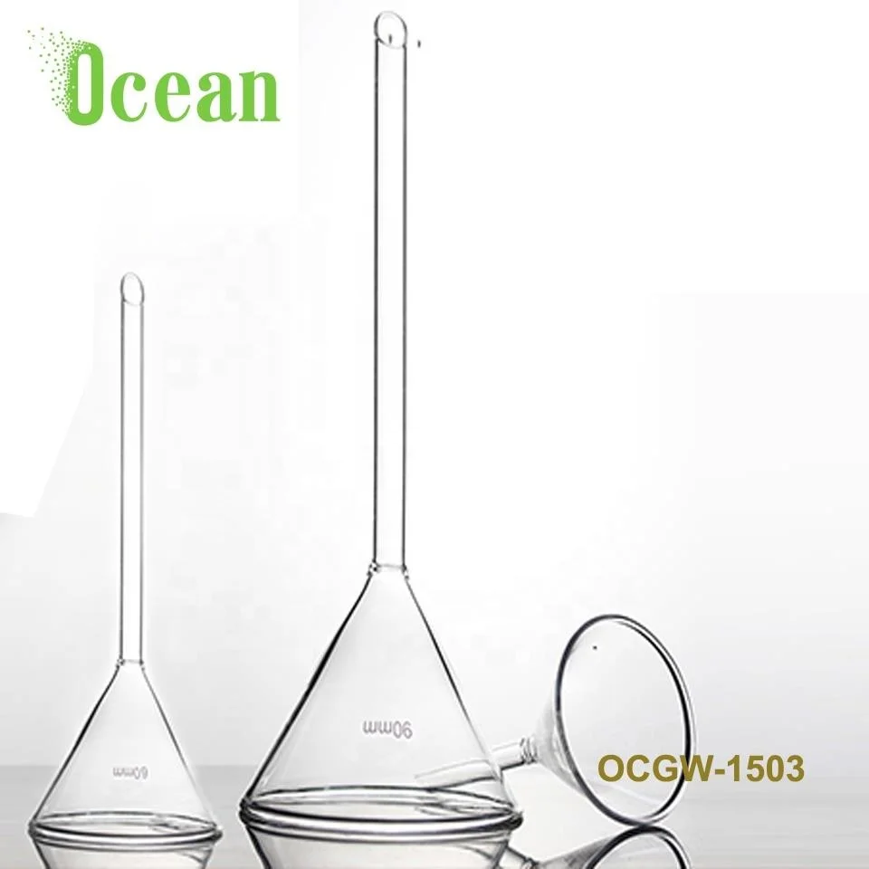 Funnel ,Long Stem 60 degree , Boro 3.3 Glass