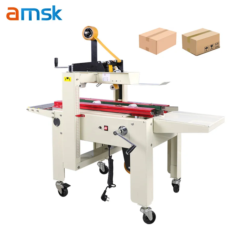 FXJ3025X Automatic Postal Carton Sealing Machine for Corrugated Cardboard Gown Clothing Beverage Cartons with Tape Used