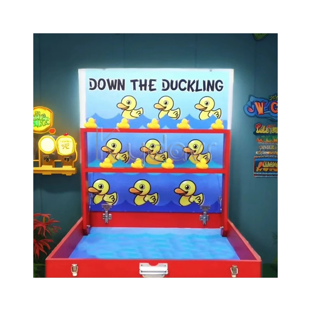 Amusement park carnival booth shooting game activities props interactive throw ball hitting duck games for children
