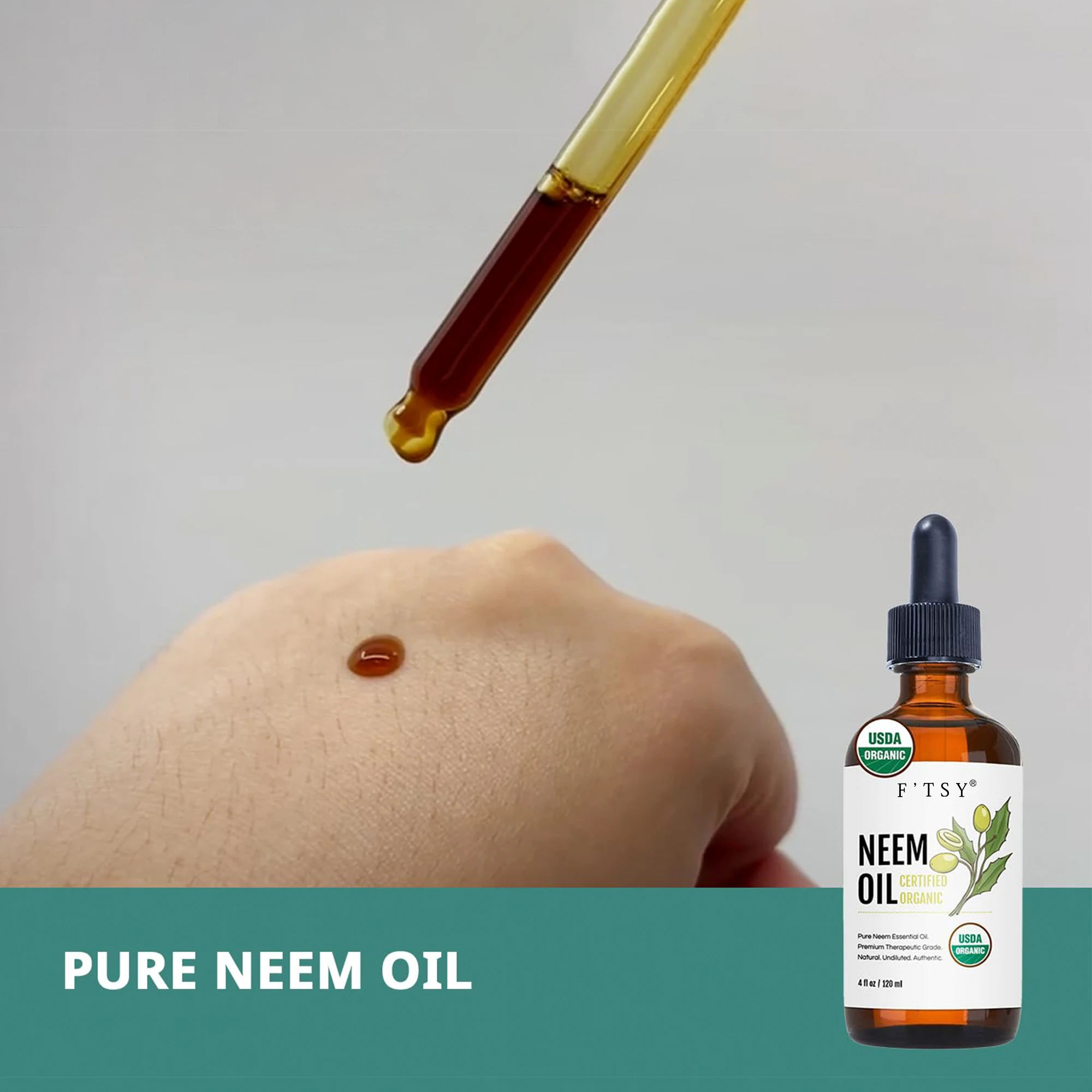 OEM ODM Wholesale Vegan Organic Herbal Nourishing Neem Oil for Dry and Damaged Hair Plant Customized