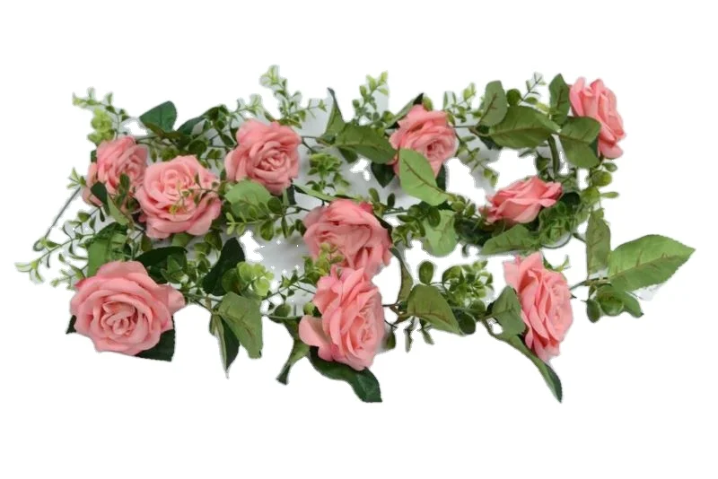Hot Sale Wedding Decoration Green Eucalyptus Leaves Artificial Garland Flowers Wreaths