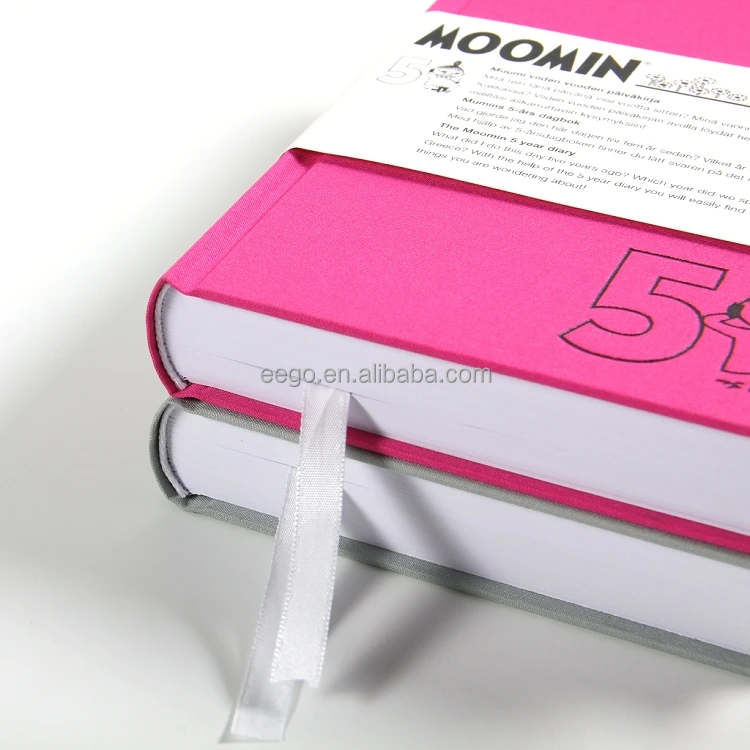 Bound Pink White Black Sublimation A4 A5 Fabric Linen Cloth Cover Hardcover Thick Personal Journal Notebook Printing Custom Logo