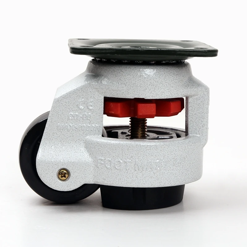 Height adjustable shock absorbing removable heavy duty esd plate caster wheel 80F