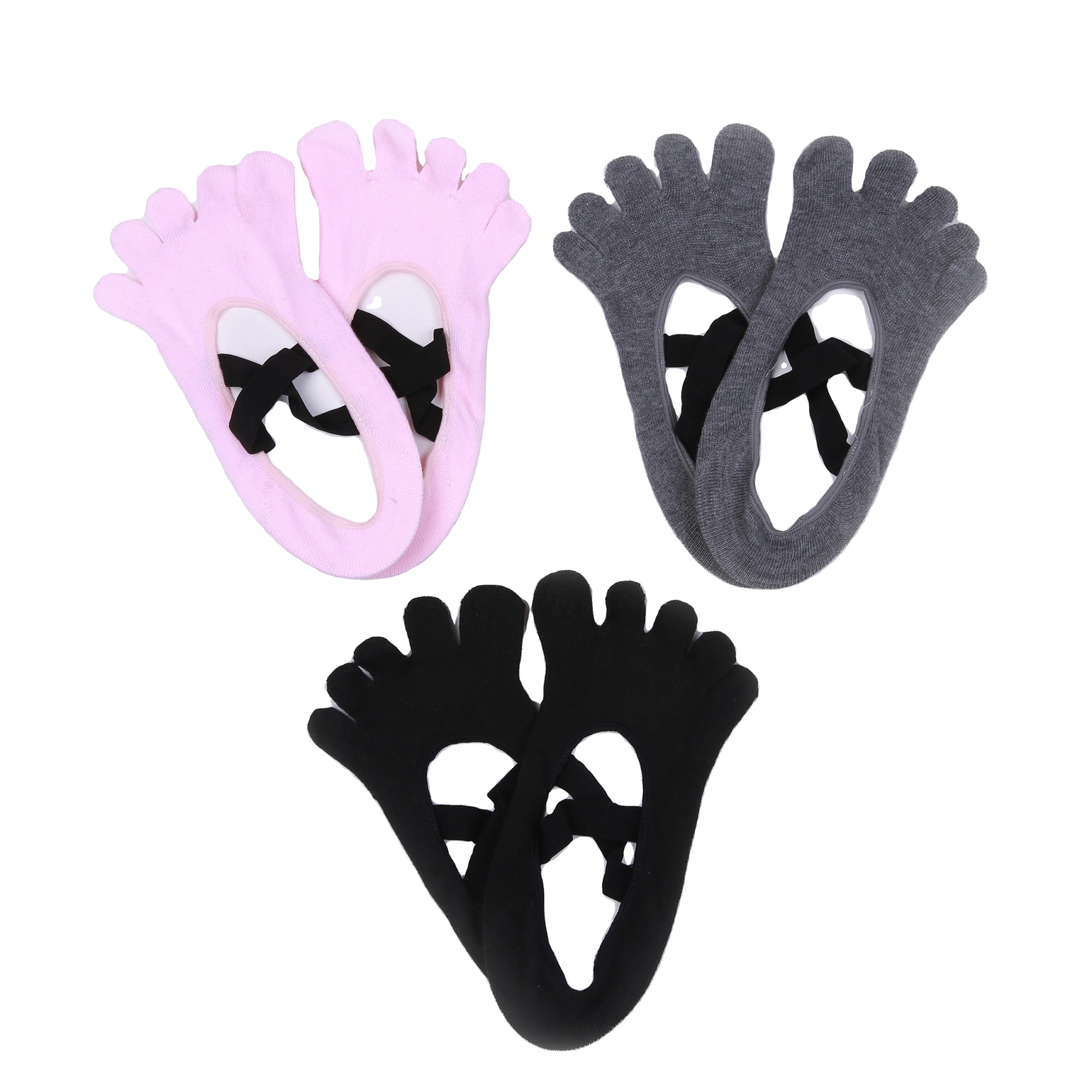 Wholesale fashion comfortable soft five finger sports yoga socks for women