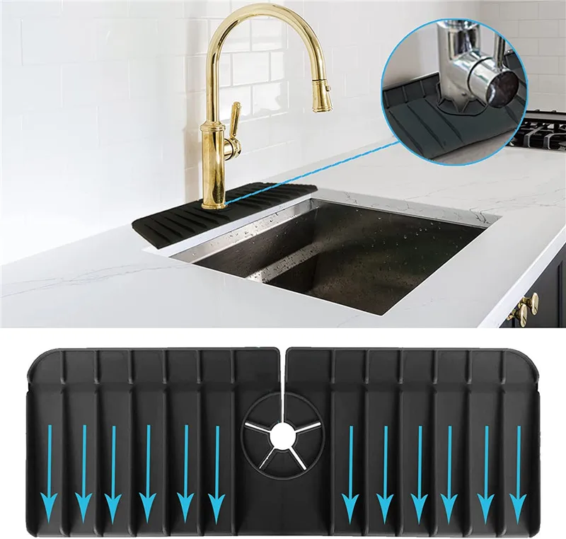 2022 New Trending Products Silicone Sink Faucet Mat For Kitchen Splash Guard