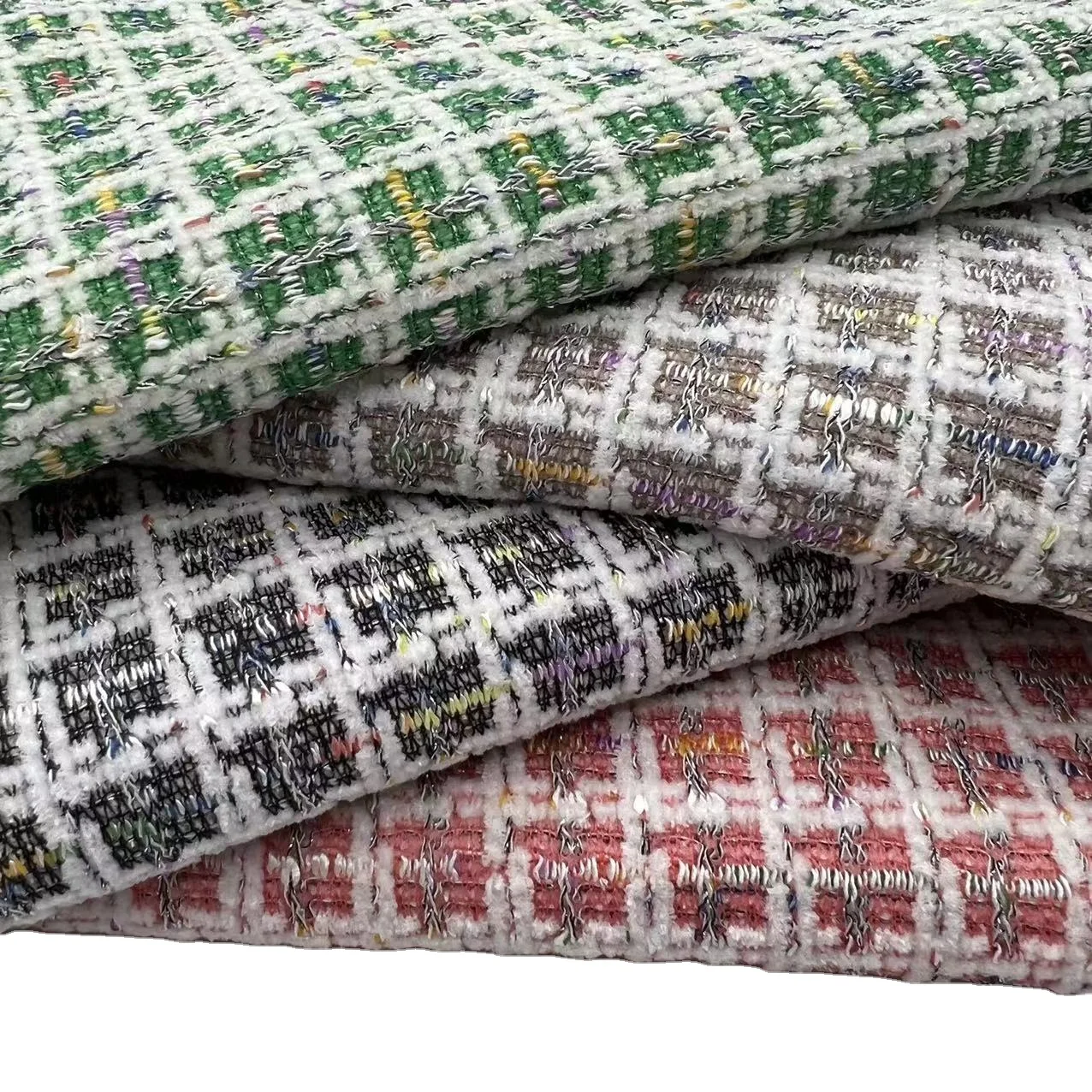 High quality knitted breathable 310gsm jacquard 91%polyester 8%rayon 1%spandex fabrics for shirt