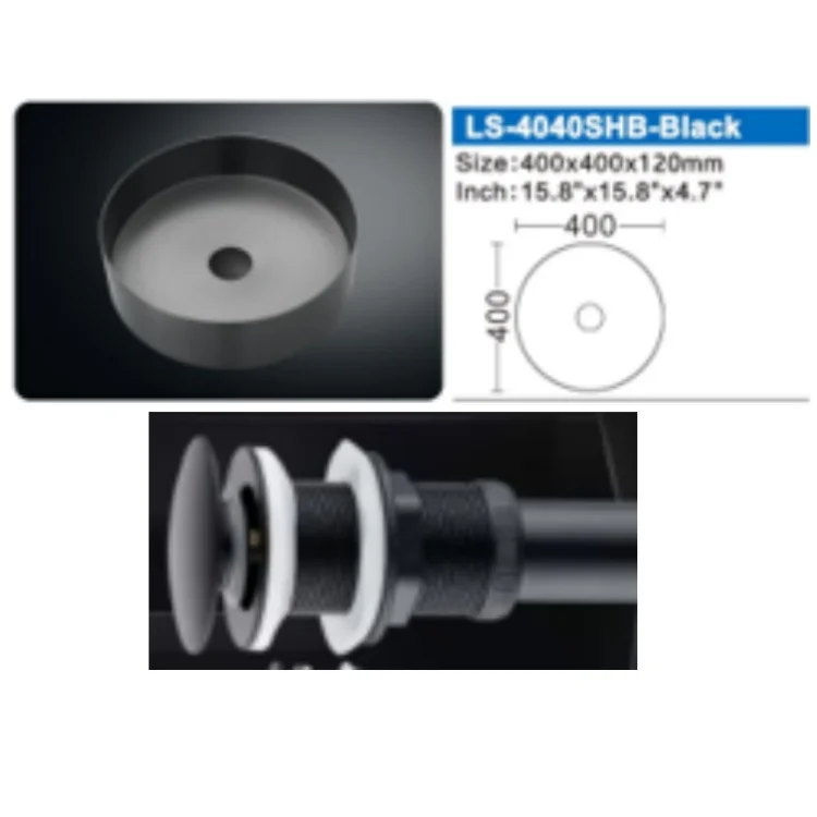 Single Bowl round 304 Stainless Steel Kitchen Sink above Counter Installation with One Hole