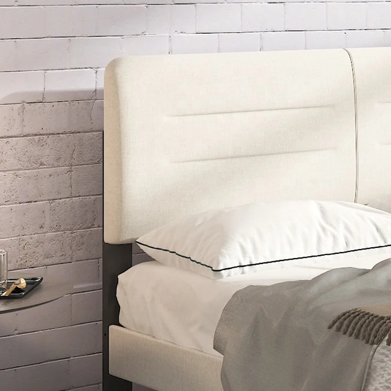Factory Wholesales Wood Bed Frame Bedroom Furniture Simple Metal Upholstered Bed Frame