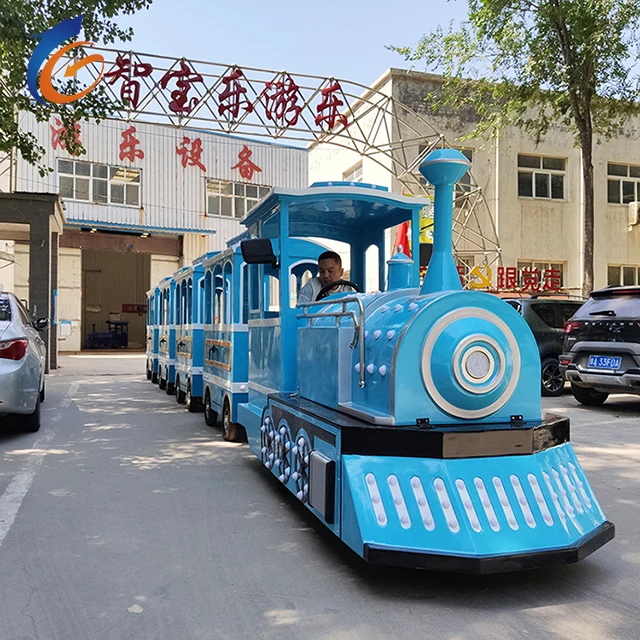 Amusement park attraction tourist tren trackless attraction train sets electric train for sale