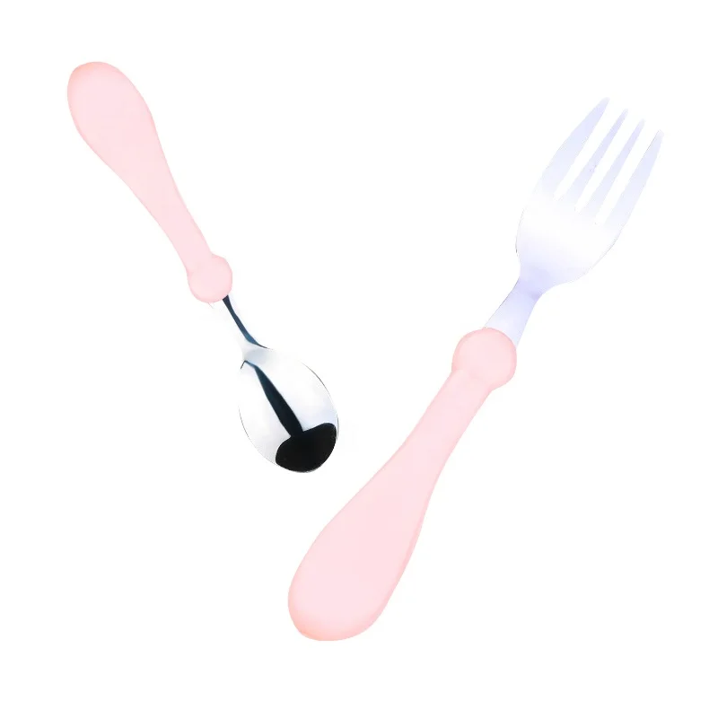 
Two Pieces Sets Child Catering Spoon Folk With PP Handles 304 SS Health Metal OEM/ODM Ability 