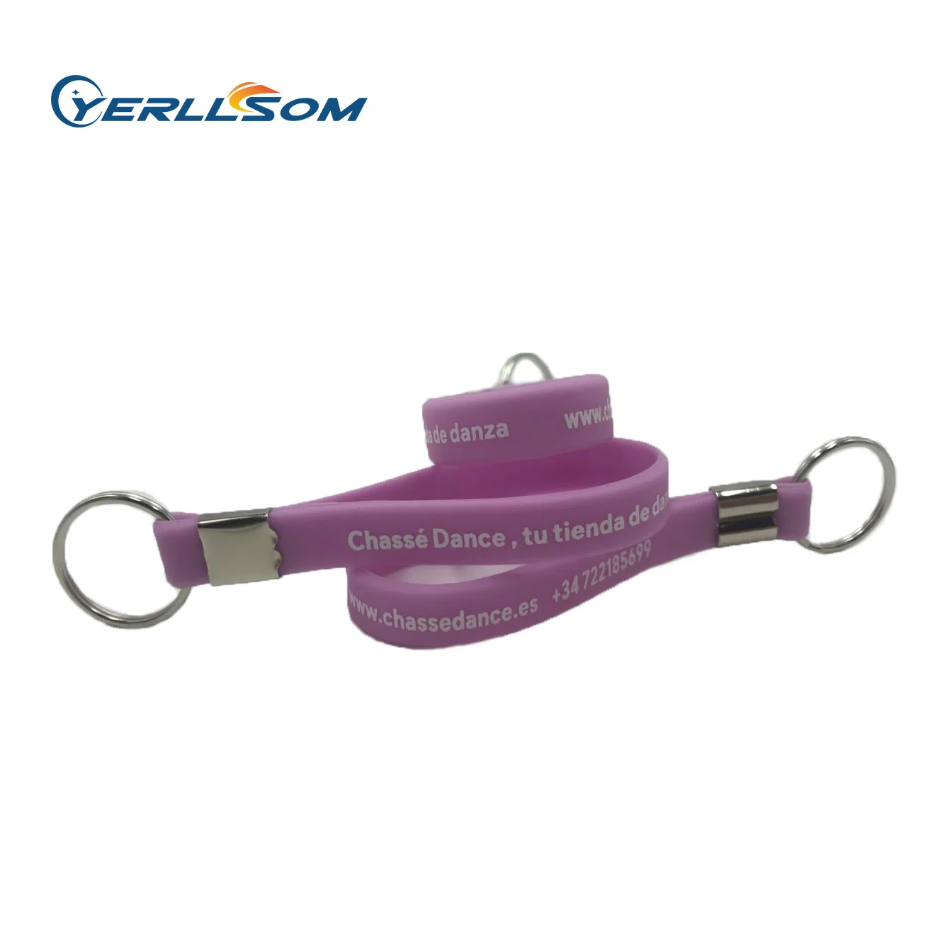 Popular Silicone Keychain Wholesale Hot Sale Personalized Custom Silicone Bracelet Keychain