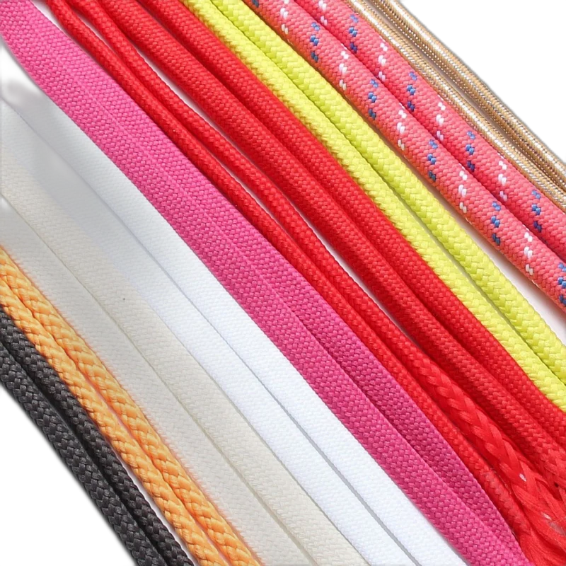 Hoodie Draw String Colored Round With Rubber Tips Cords Cotton Rope Hoodie String Cords With Rubber Tips