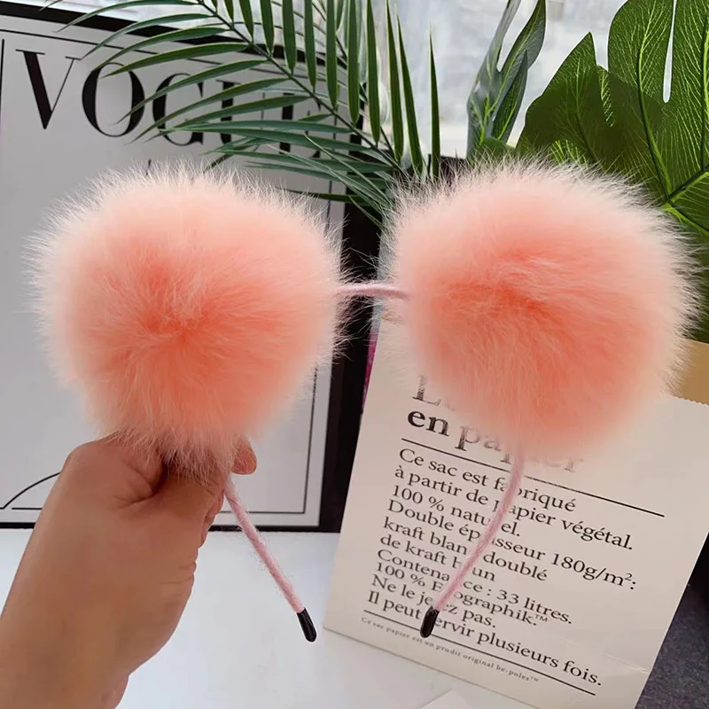 Real fox fur Furry Cats Ears Headband Foxes Ears Realistic Plush Animal Ears Headdress Gothics Accessory Cosplays Celebrations