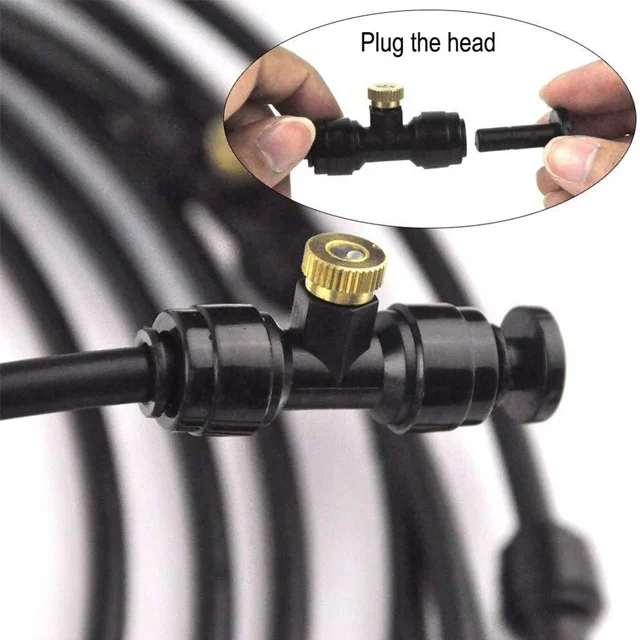 Brass Low Pressure Anti Drip Fog Misting Cooling Water Spray Nozzle