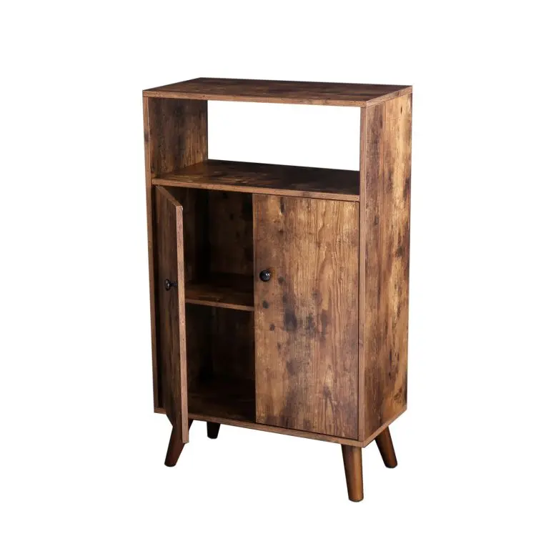 Industrial Style Living Room Storage Cabinets, Rustic Brown Storage Cabinet, Vintage Antique Storage Cabinet for Living Room