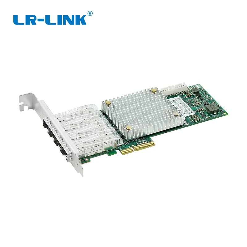 Сетевая карта PCI Express x4 quad sfp port 100Base-FX на основе чипсета Intel