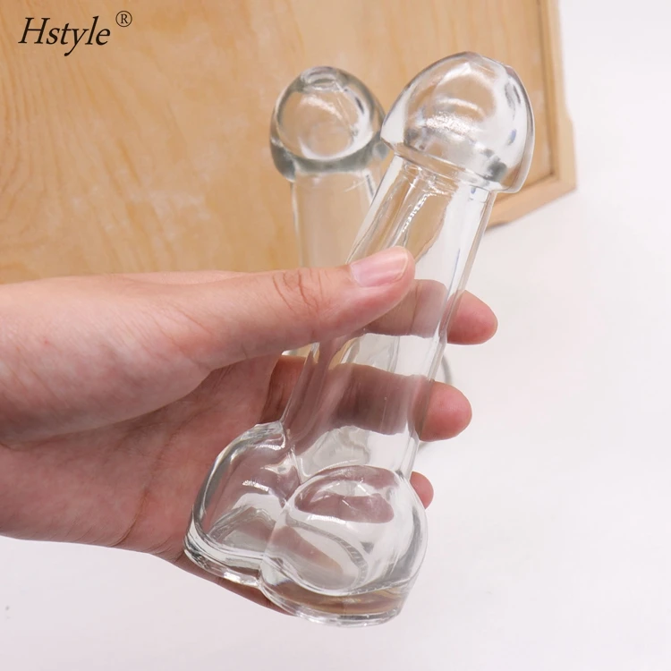 Wholesale Creative Penis Cup 100ml Funny Wine Glass Bottle Penis Shaped Glass Bottle Unique Popular Shot Glass  SD293