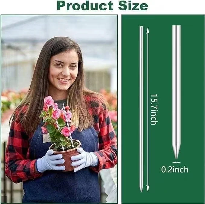 39.6cm Plastic Tomato Plant Stick Plant Life Support Transparent Acrylic Plant Stakes