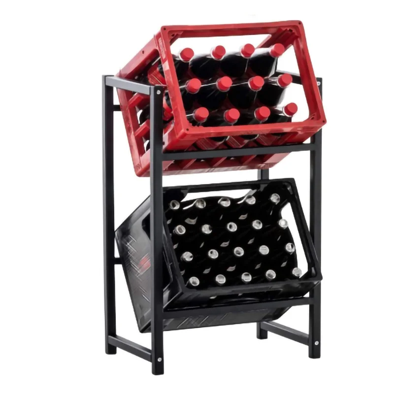 2 яруса металлические ящики бутылки для напитков металлическая стойка выкладки ящика полка-стойка