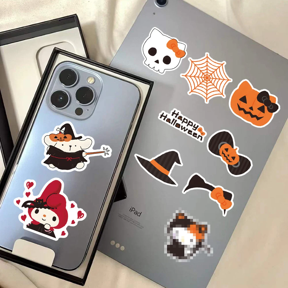 60Pcs Cartoon Halloween Kuromis Melody Graffiti Stickers For Refrigerator Phone Decor Cute Japanese Sticker