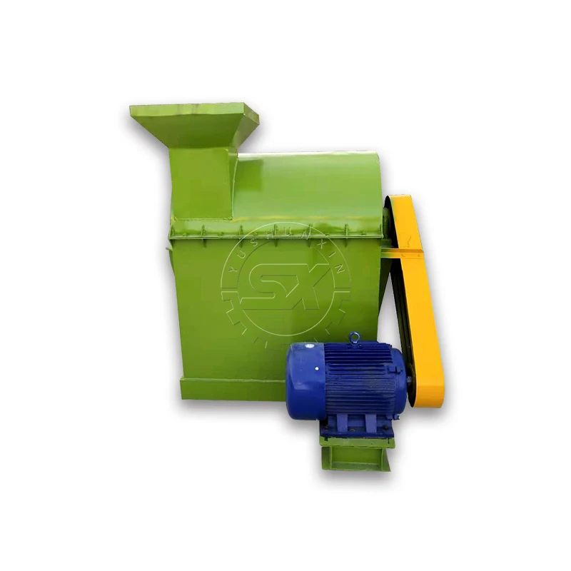 1-2 ton per hour chicken manure grinder machine in organic fertilizer production line for sale