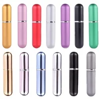 5 ml round head cosmetic packing bottle mini portable electrochemical aluminum perfume spray bottles
