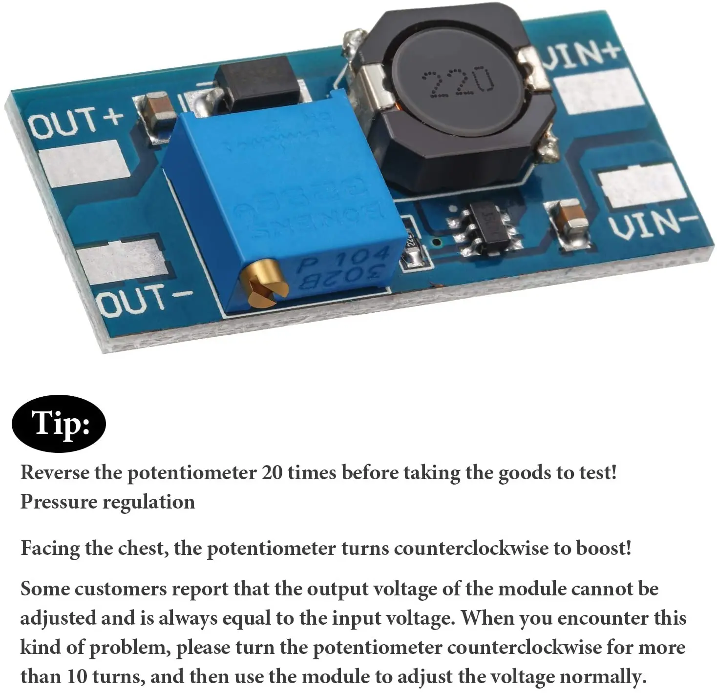 
MT3608 DC-DC Step Up Power Apply Adjustable Module Booster 2A Power Module for Arduino 