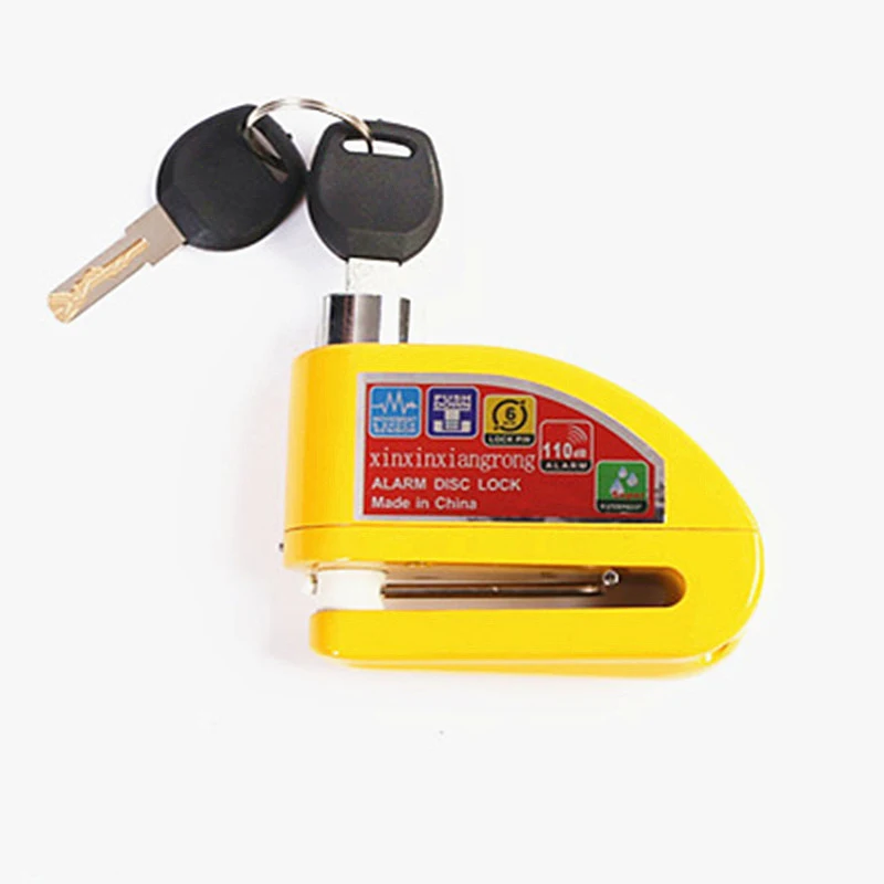 motorcycle bike Alarm sound lock motorcycle disc brake lock 110db loud Security Waterproof bicycle lock motorcycle accessories